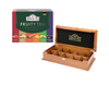 Ahmad tea Čaj Fuitytea Selection 6x10/1 i Ahmad tea drvena kutija za kesice sa poklopcem