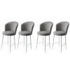 Hanah Home Set barskih stolica Alte, 4 komada, Sivo-beli