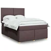 vidaXL vidaXL Box spring postelja z vzmetnico temno rjava 160x200 cm blago, (21307078)