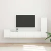 Set TV komoda Zidne 3 pcs Visoki sjaj bijela Konstruirano drvo