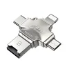 USB-C v USB-A OTG adapter Yesido GS13 z vgrajenim čitalnikom kartic, 480Mbps - silver