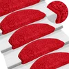 Prostirke za stepenice 10 kom 65x21x4 cm crvene poluokrugle velike