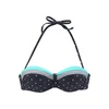 LASCANA Bikini zgornji del Monroe, modra