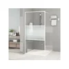 Pregrada za tuš bijela 100 x 195 cm s prozirnim staklom ESG