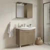 HANAH HOME Kupatilski ormarić sa umivaonikom i ogledalom (2 komada) Purus 80 440