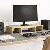 Stalak za monitor podesivi boja hrasta 60 x 24 x 10,5 cm drveni