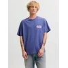JACK & JONES Majica JORRANDOM vijolično modra / rdeča / črna / bela