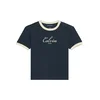 Calvin Klein Jeans Majica nočno modra / off-bela