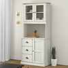 Visoka komoda VIGO bijela 78 x 40 x 175 cm od masivne borovine