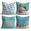 Aberto Design NYXMAS11 Set od 4 dekorativnih jastuka, 43 x 43 cm, Plavi