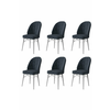 HANAH HOME Set 6 stolica Ritim Anthracite White