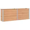 vidaXL Vrtna visoka greda Rjava 250 x 50 x 91 cm alu.