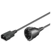 MicroConnect Kabel napajalni C14 -Schuko M-F 1m