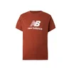 new balance Majica kostanj rjava/bela