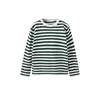 MANGO KIDS Pulover WALLY temno zelena / bela