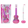 slomart LEAN TOYS Električna kitara Set z mikrofonom na baterije - Roza