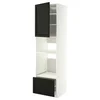METOD / MAXIMERA Visoki element za ugradne uređaje, bela/Lerhyttan crno bajcovano, 60x60x220 cm