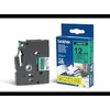 Brother Gloss Laminated Labelling Tape - 12mm, Black/Green