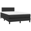Krevet box spring s madracem LED crni 120 x 190 cm umjetna koža