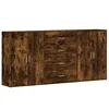 Vidaxl Komoda 3 kosi dimljeni hrast 60x31x84 cm inženirski les