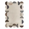Sivo-bež ročno tkana volnena preproga 160x230 cm Mia Scallop Frame – Flair Rugs