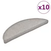 Vidaxl Stopniščne preproge 10 kosov 56x17x3 cm taupe polkrožne