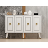 Hanah Home Komoda Hartin 120x80x30cm Belo-Zlatna