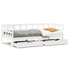 vidaXL vidaXL Dnevna postelja s predali bela 90x190cm trdna borovina, (21303627)