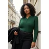 Trendyol Curve Ženska bluza Tbbaw26Af00005, Zelena
