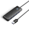 Orico Hub PAPW4A-C3, razdelilnik 4x USB-A – črn
