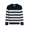 TOMMY HILFIGER Pulover Essential temno modra/bela
