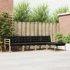 Set vanjskih sofa s jastukom 5 pcs Bijela i crna