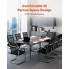 VEVOR Konferenčna miza 2400x1200x750 mm Črn kovinski okvir