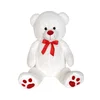 Alltoys Plišasti beli medved z rdečo pentljo, 100 cm