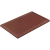 Gastro plastična deska za rezanje 60x40x3 cm, z utorom, rjava