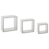 Polica zidna kocka 3 kom 24x12x24, 27x12x27, 30x12x30 mdf bela- jja