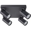 Gary Zidna Lampa Crna 4x15W GU10