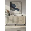 HANAH HOME Konzola Rain 150 White Travertine