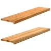 Prozorske klupice 2 kom svijetlosmeđe 110x25x2 cm masivne hrast