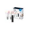 SET 2x LED RGBW prigušiva sijalica A60 E27/8,5W/230V 2200-6500K Wi-Fi+daljinski upravljač - WiZ