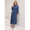 Trendyol Modest Ženska haljina Tctss25Eb00093, Tamnoplava