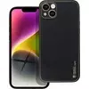 Usnjen TPU ovitek iPhone 14 Plus - črn