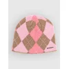 Empyre Argyle Shag Beanie pink
