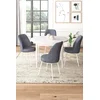 Hanah Home Set Trpezarijski sto i 4 stolice, Sivo-beli