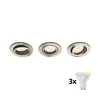 Philips 50393/17/PN-SET 3x LED RGBW prigušiva ugradna svetiljka 1xGU10/4,8W/230V hrom+daljinski upravljač