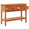 Vidaxl Konzolna miza Voskast rjav 100 x 35 x 75 cm Trdna borova les