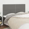 Vidaxl Posteljno vzglavje 4 kosa temno sivo 100x5x78/88 cm blago