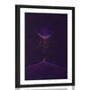 Plakat s paspartujem vijoličen magičen planet - 60x90 black