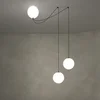 Maytoni LED viseča svetilka Twins, črna, steklo, O 20 cm - Dnevna soba/jedilnica - Sodobni - bel, črn