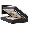 Krevet s prostorom za pohranu s LED-om Crna 120 x 190 cm